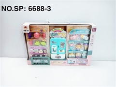 6688-3 HỘP BẾP TỦ LẠNH + KỆ KEM, NƯỚC ÉP, BÁNH, CHUỐI, CÀ TÍM Shopping