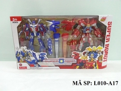 L010-A17 HỘP RÁP ROBO 2C BIẾN HÌNH RỒNG (XANH, ĐỎ)