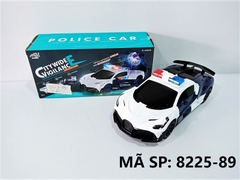 8225-89 HỘP XE HƠI BUGATTI CS PIN NHẠC ĐÈN MỞ CỬA, CỐP, CHÂU XOAY City Wide Police Car