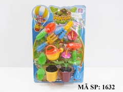 1632 VỈ TRỒNG CÂY, LÀM VƯỜN + 2 CHẬU BÔNG, BÌNH TƯỚI, GIÁ, XÚC, KÉO