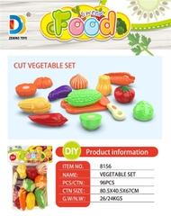 8156 TÚI BẾP DÍNH RAU CỦ, CÀ CHUA, CÀ TÍM, BẮP, CÀ RỐT + THỚT + DAO (PVC)