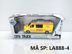 LA888-4 HỘP XE CHUYỂN PHÁT NHANH ĐK 7 Đ.TÁC, KHÔNG SẠC TL 1:32 City Truck