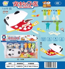 506-117 TÚI BÁC SĨ KHÁM RĂNG CHÓ, MẮT KIẾNG, KÉO, BÀN CHẢI (PVC)