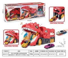 660-S112  HỘP XE KHỦNG LONG PIN CHỞ 2C XE HƠI BIẾN HÌNH ĐƯỜNG ĐUA XE CONTAINER DÀI