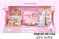 6617A2  HỘP NỘI THẤT NHÀ THỎ, KỆ BẾP, BÀN, TỦ LẠNH