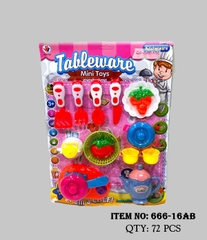 666-16AB  VỈ BẾP GAS ĐƠN, BÌNH NƯỚC, NỒI, DĨA, RỔ