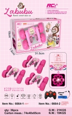 6664-1  HỘP XE ĐỊA HÌNH BƯỚM ĐIỀU KHIỂN 7 ĐỘNG TÁC, CÓ SẠC, XOAY 360 ĐỘ LABUBU