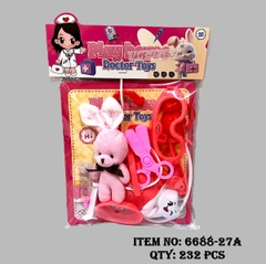 6688-27A  TÚI BÁC SĨ KHÁM RĂNG, TAI NGHE, KHẨU TRANG, KÉO + 1C THỎ