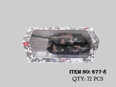 677-8  HỘP XE TĂNG SẮT TRỚN MÔ HÌNH PIN NÚT ĐÈN 1 NÒNG, BÁNH XÍCH 1C