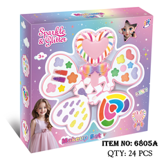 6805A  HỘP PHẤN TRANG ĐIỂM 4 TẦNG TRÁI TIM