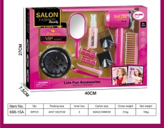 688-15A  HỘP TRANG ĐIỂM LÀM TÓC MÁY SẤY PIN, LƯỢC, GƯƠNG