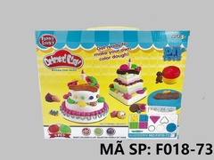 F018-73 HỘP ĐẤT SÉT LÀM BÁNH KEM 6 HŨ F018-73, F018-74