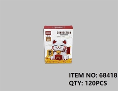 68418 HỘP LOGO RÁP 3D MÈO THẦN TÀI 1152 MIẾNG Connection building block