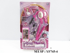 YF745-4 VỈ ÉP TRANG ĐIỂM+ ĐT IPHONE, MÁY DUỖI, 2C KÉO, GƯƠNG, LƯỢC, NƯỚC HOA, KẸP TÓC