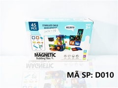 D010 HỘP XẾP HÌNH NAM CHÂM TRƯỢT BANH 45 MIẾNG Magnetic Building Titles J010