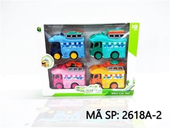2618A-2 HỘP XE HƠI SẮT TRỚN 4C Mini Car Set
