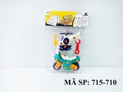 715-710 TÚI VĨ MÁY BAY TRỰC THĂNG, MOTO + ỐC VÍT (PVC) Diy Assembles Toys 508, 88708, 722-309