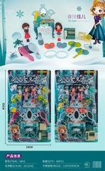 6642 VỈ BÀN TRANG ĐIỂM, GHẾ, LƯỢC, GƯƠNG, BÔNG TAI THỎ, CÀI THỎ, VƯƠNG MIỆN + 2C BÉ