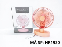 HR1920 HỘP QUẠT BÀN PIN ĐÈN + SẠC USB