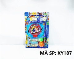 XY187 VỈ BÓNG CHÀY 1C 2 BANH + DÂY NHẢY + KHUNG BÓNG RỒ