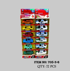 705-3-6  HỘP XE HƠI TRỚN 6C ĐỦ MẪU (2 MẪU)