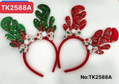 TK2588A  TÚI 2C CÀI TÓC NOEL SỪNG TUẦN LỘC NƠ ĐÈN