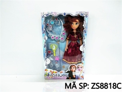 ZS8818C HỘP BABY 1C NGƯỜI TUYẾT ANNA (EM) + DÂY CHUYỀN, BÔNG TAI, GƯƠNG, TÚI XÁCH (FROZEN) ZS8818