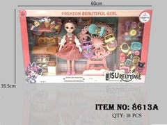 8613A HỘP BABY 1C KHỚP, MẮT THỦY TINH + ĐU QUAY + QUẦY BÁNH + KEM + THÚ CƯNG