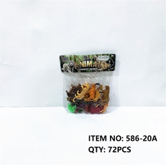 586-20A TÚI THÚ RỪNG 10C (HƯƠU CAO CỔ, BÁO, SƯ TỬ, LẠC ĐÀ, TÊ GIÁC, VOI, CỌP, BÒ, LINH DƯƠNG) + CÂY (PVC) 586-13A - 586-18A