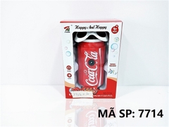 7714 HỘP COCACOLA ĐEO MẮT KIẾNG THỔI XÀ BÔNG PIN NHẠC ĐÈN + 1 BÌNH Bubbles
