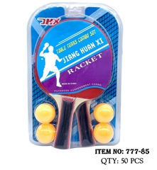 777-85  VỈ ÉP VỢT BÓNG BÀN 2C + 4 TRÁI BÓNG