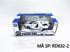 RD632-2 HỘP XE HƠI CẢNH SÁT CẢN SAU ĐIỀU KHIỂN 7 ĐỘNG TÁC MỞ CỬA, KHÔNG SẠC, TL 1:18