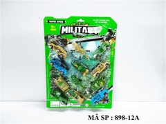 898-12A VĨ XE QUÂN SỰ TRỚN 12C (CT, TRỰC THĂNG, TÀU, TĂNG LÍNH) (4 KIỂU) (MILITARY)