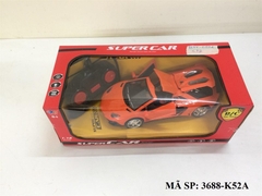3688-K52A HỘP XE HƠI LAMBORGHINI MUI TRẦN SẮT MỞ CỬA, CỐP ĐK 7 Đ.TÁC CÓ SẠC 1:18 (XD) CAM