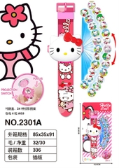 2301A VỈ ĐỒNG HỒ PIN CHIẾU HÌNH KITTY