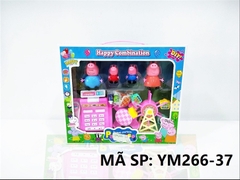 YM266-37 HỘP NHÀ HEO HỒNG 4C + MÁY TÍNH TIỀN, BÀN GHẾ, ĐU QUAY YM66A7, YM66A9