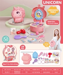 KL02-1  TÚI XÁCH TRANG ĐIỂM NGỰA PONY, MÁY SẤY, LƯỢC, GƯƠNG