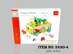 2490-4 HỘP XẾP HÌNH XE NÔNG TRẠI GỖ