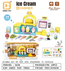 8238  HỘP BẾP PIN QUẦY BÁN KEM, MÁY TÍNH TIỀN, KEM