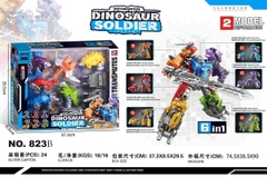 823B  HỘP RÁP KHỦNG LONG 6C BIẾN HÌNH ROBO