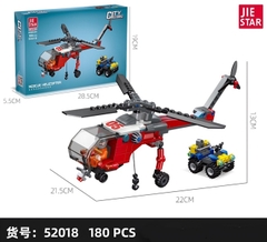 52018 HỘP LOGO RÁP MÁY BAY CỨU HỘ + 1C XE 180 MIẾNG