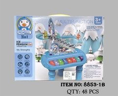 8853-1B HỘP ĐÀN ORGAN PIN + CHIM CÁNH CỤT LEO THANG 2 IN 1