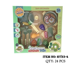 HY23-4 HỘP BẾP KHỦNG LONG, CHẢO, THỚT, DAO