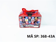 368-43A TÚI RÁP GIỎ XÁCH NHÀ + 2C SIÊU NHÂN (IRON MAN, NHỆN) 52 MIẾNG