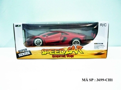 3699-CH1 HỘP XE HƠI LAMBORGHINI MỞ CỬA ĐK 7 Đ.TÁC CÓ SẠC (ĐỎ)