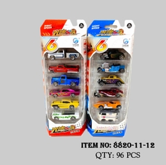 8820-11-12  HỘP XE HƠI SẮT TRỚN 6C ĐỦ MẪU (2 MẪU)