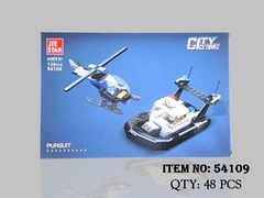 54109 HỘP LOGO RÁP MÁY BAY + TÀU CẢNH SÁT 130 MIẾNG