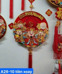 A26-10 LIỄN TREO 5 THẦN TÀI XOAY TIỀN