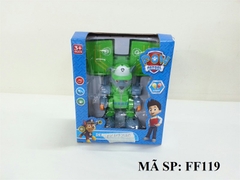FF119 HỘP RÁP CHÓ CỨU HỘ BIẾN HÌNH XE ĐÈN ( POW PATOOL)