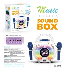 6011 HỘP LOA PIN KARAOKE + 2C MICRO 6010